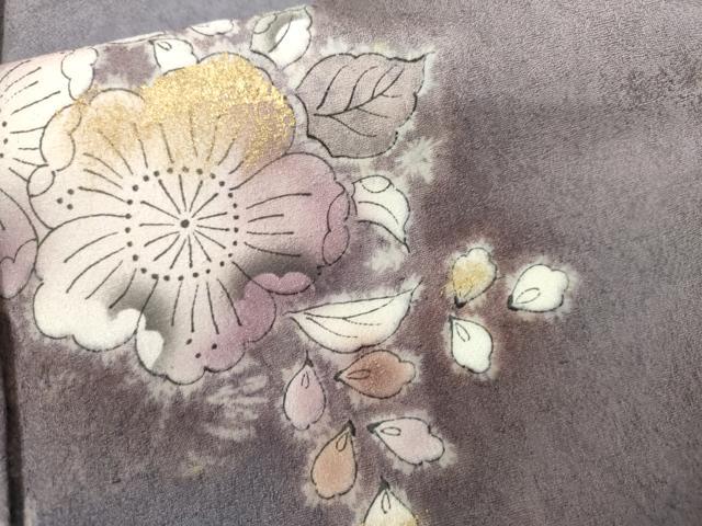 平和屋着物●訪問着　辻が花　暈し染め　金彩　正絹　逸品　AABL1190cs