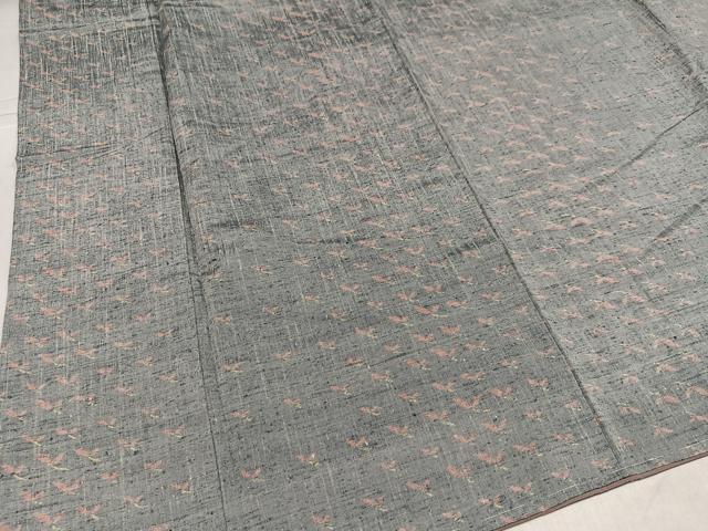 平和屋着物●上質な紬　唐辛子　正絹　逸品　未使用　AABL1202ph