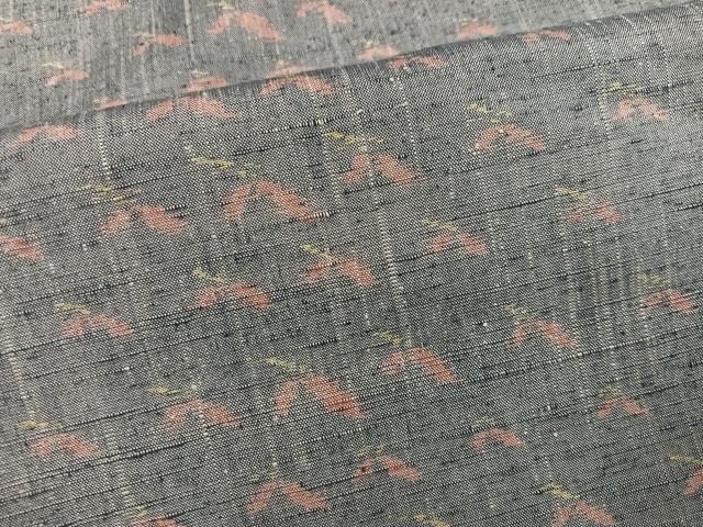 平和屋着物●上質な紬　唐辛子　正絹　逸品　未使用　AABL1202ph