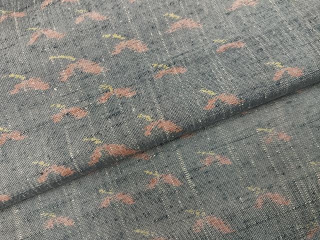 平和屋着物●上質な紬　唐辛子　正絹　逸品　未使用　AABL1202ph