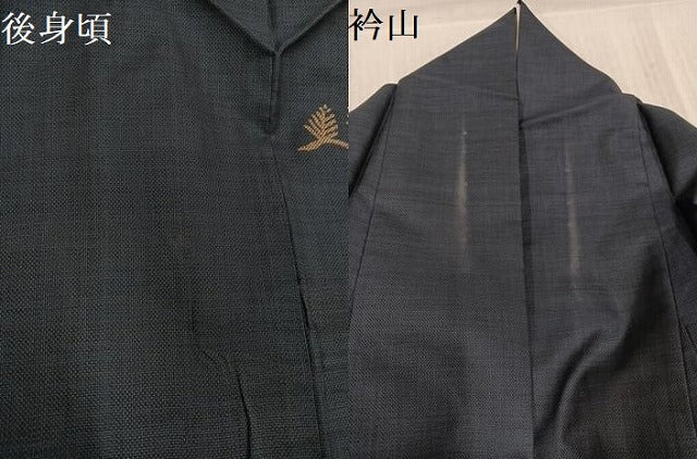 平和屋着物●訪問着　本場大島紬　9マルキ　地紙女人花文　正絹　逸品　AABL1203ph