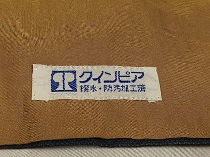 平和屋着物●訪問着　本場大島紬　9マルキ　地紙女人花文　正絹　逸品　AABL1203ph