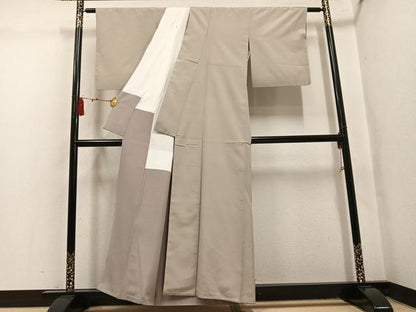 平和屋着物●お召　網代織　正絹　逸品　AABL1206ph