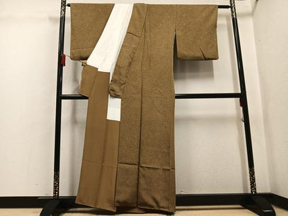 平和屋着物●江戸小紋　草花文　正絹　逸品　AABL1208ph