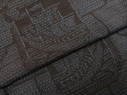 平和屋着物●結城紬　80亀甲　舟　正絹　逸品　AABL1216ph