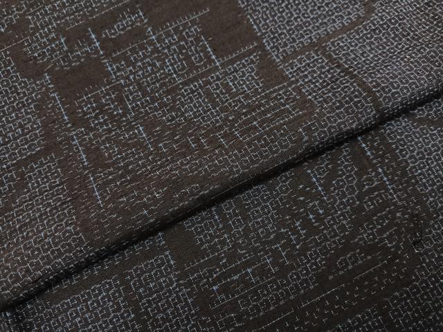 平和屋着物●結城紬　80亀甲　舟　正絹　逸品　AABL1216ph