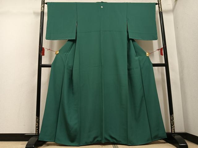 平和屋着物●上質な色無地　革色　正絹　逸品　AABL1221ph