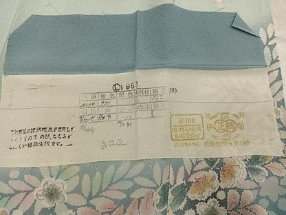 平和屋着物●訪問着　作家物　辻が花　暈し染め　丹後ちりめん　反端付き　正絹　逸品　AABL1224ph