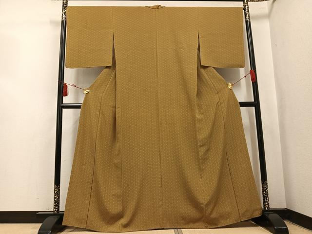 平和屋着物●上質な小紋　麻の葉文様　正絹　逸品　AABL1230ph