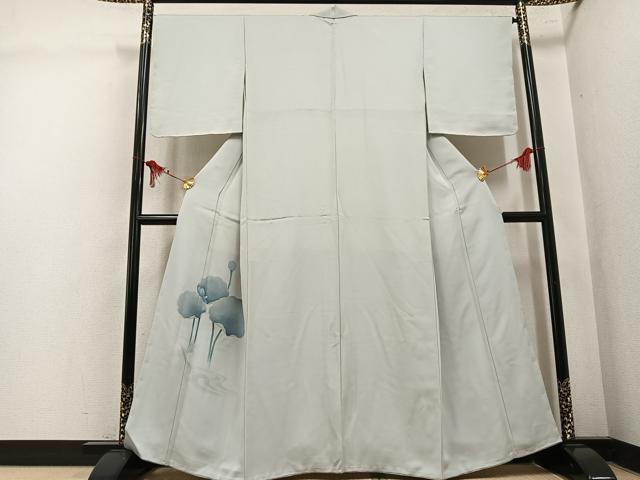 平和屋着物●豪華色留袖　地紋起こし　蓮　正絹　逸品　AABL1231ph