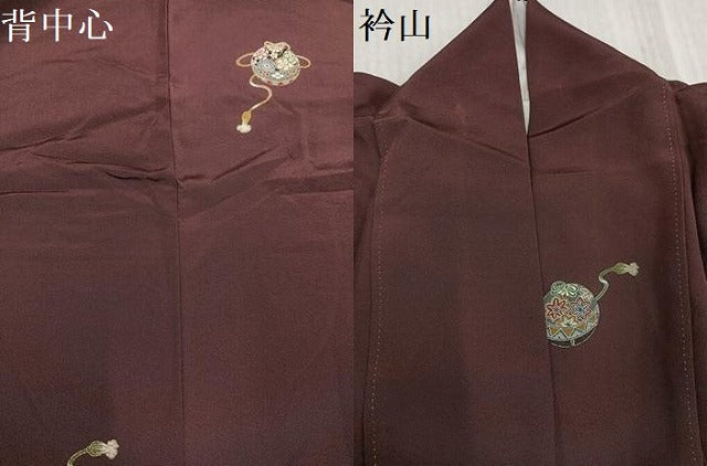 平和屋着物●上質な小紋　花毬文　金彩　正絹　逸品　AABL1232ph