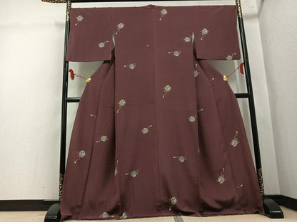 平和屋着物●上質な小紋　花毬文　金彩　正絹　逸品　AABL1232ph