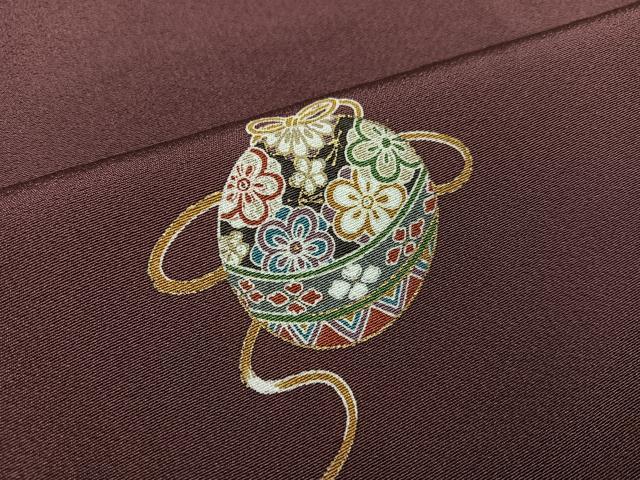 平和屋着物●上質な小紋　花毬文　金彩　正絹　逸品　AABL1232ph