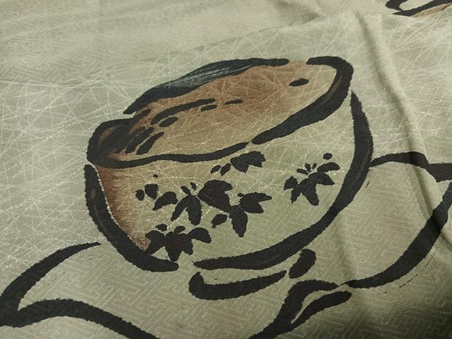 平和屋着物●男性　長襦袢　袷　茶道具　正絹　逸品　AABL1233ph