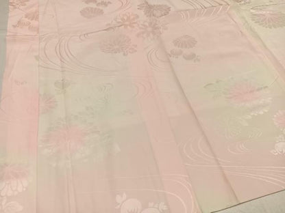平和屋着物●振袖用長襦袢　袷　流水花地紋　暈し染め　正絹　逸品　AABL1245ph