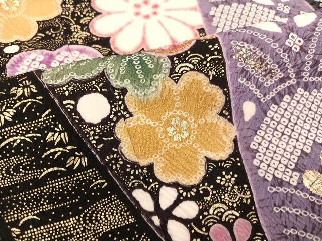 平和屋着物●豪華振袖　舞花文　金彩　正絹　逸品　AABL1249ph