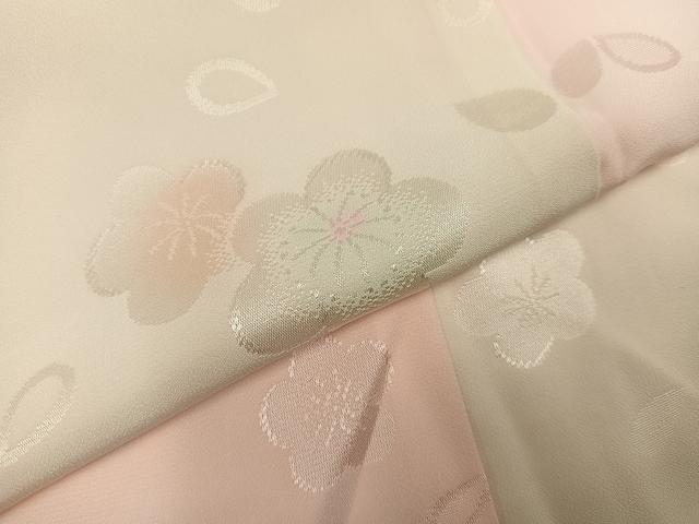 平和屋着物●長襦袢　無双仕立て　梅地紋　暈し染め　正絹　逸品　AABL1250ph
