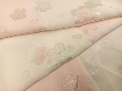 平和屋着物●長襦袢　無双仕立て　梅地紋　暈し染め　正絹　逸品　AABL1250ph