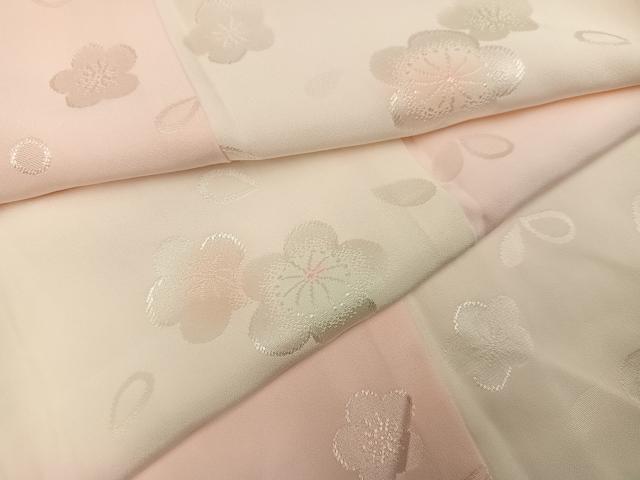 平和屋着物●長襦袢　無双仕立て　梅地紋　暈し染め　正絹　逸品　AABL1250ph