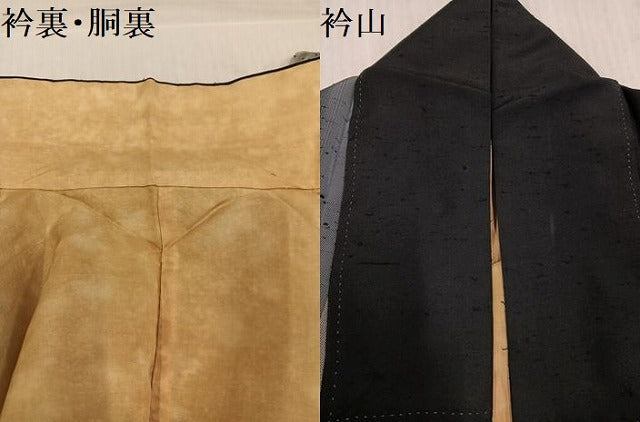 平和屋着物●上質な紬　間道　正絹　逸品　AABL1254ph