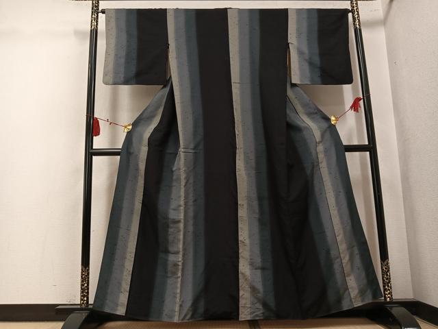 平和屋着物●上質な紬　間道　正絹　逸品　AABL1254ph