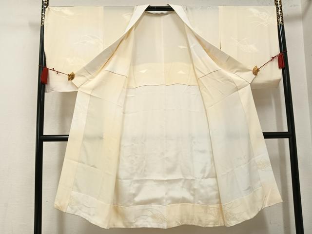 平和屋着物●長襦袢　無双仕立て　花唐草地紋　暈し染め　正絹　逸品　AABL1261ph