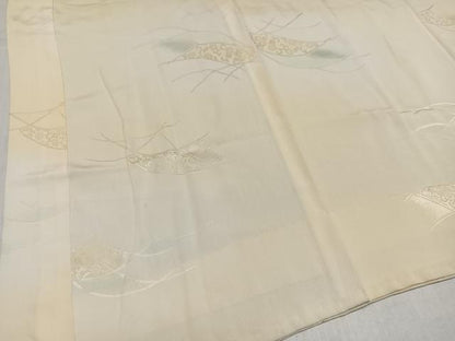 平和屋着物●長襦袢　無双仕立て　花唐草地紋　暈し染め　正絹　逸品　AABL1261ph