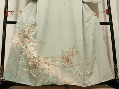 平和屋着物●訪問着　花車文　暈し染め　金彩　正絹　逸品　AABL1263ph