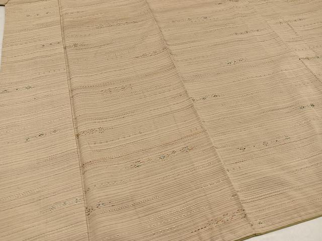 平和屋着物●花織　紬　霞文　正絹　逸品　AABL1266ph