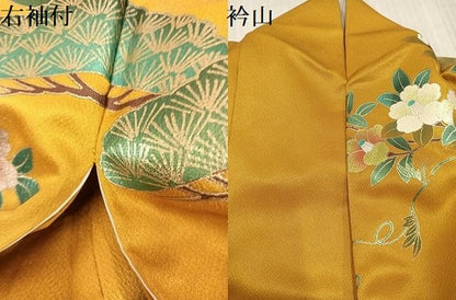 平和屋着物●豪華振袖　草花文　暈し染め　金銀彩　銀通し地　正絹　逸品　AABL1271ph
