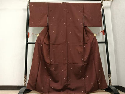 平和屋着物●小紋　舞桜　洗える着物　未使用　AABL1273ph