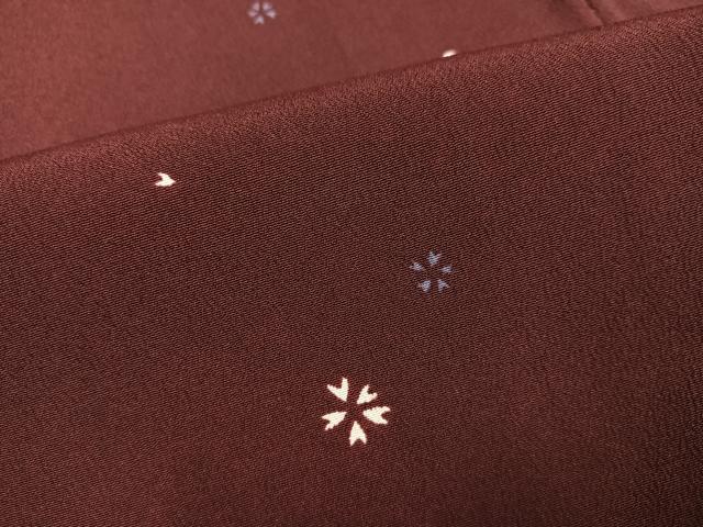 平和屋着物●小紋　舞桜　洗える着物　未使用　AABL1273ph