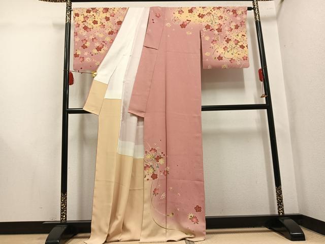 平和屋着物●訪問着　作家物　舞桜　正絹　逸品　AABL1274ph