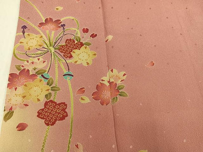 平和屋着物●訪問着　作家物　舞桜　正絹　逸品　AABL1274ph