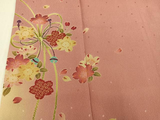平和屋着物●訪問着　作家物　舞桜　正絹　逸品　AABL1274ph