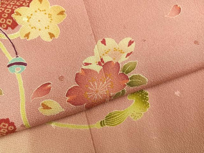 平和屋着物●訪問着　作家物　舞桜　正絹　逸品　AABL1274ph