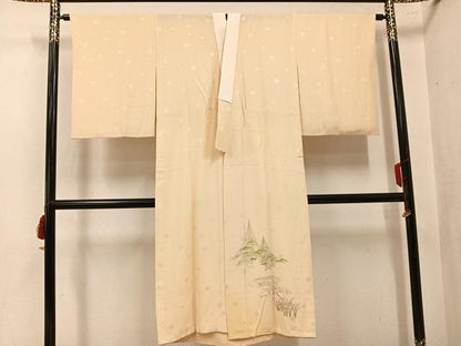 平和屋着物●本加賀友禅作家　奥田勝将　長襦袢　無双仕立て　草花文　やまと誂製　正絹　逸品　AABL1276ph