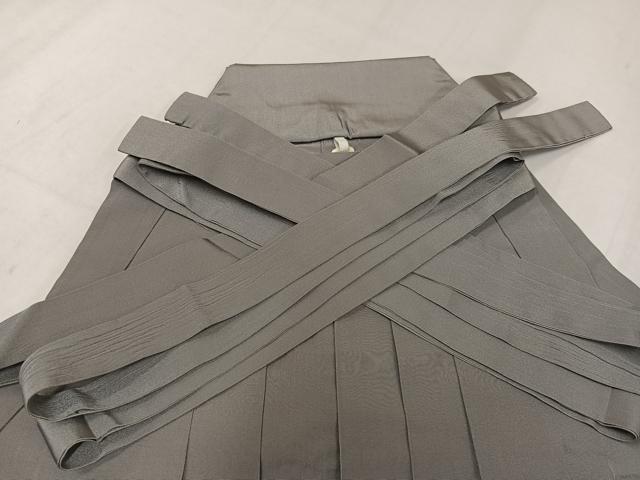 平和屋着物●男性　馬乗り袴　利休白茶色　正絹　逸品　AABL1277ph