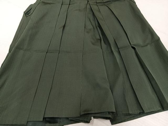 平和屋着物●男性　馬乗り袴　縞　正絹　逸品　AABL1278ph