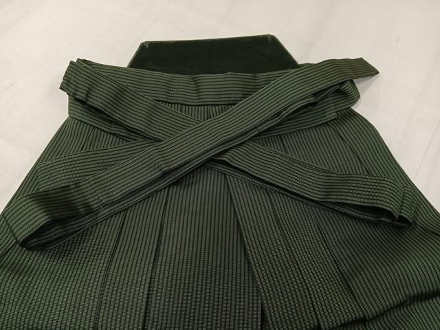 平和屋着物●男性　馬乗り袴　縞　正絹　逸品　AABL1278ph