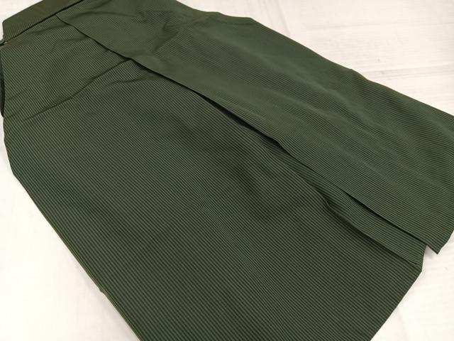 平和屋着物●男性　馬乗り袴　縞　正絹　逸品　AABL1278ph