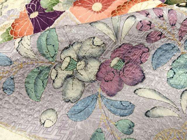 平和屋着物●豪華振袖　辻が花　絞り　花蝶文　金彩　正絹　逸品　AABL1282ph