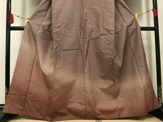 平和屋着物●訪問着　作家物　紬地　霞文　暈し染め　正絹　逸品　AABL1284ph