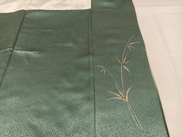 平和屋着物●訪問着　螺鈿　花蝶文　暈し染め　金彩　銀通し地　正絹　逸品　AABL1285ph