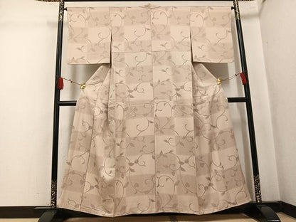 平和屋着物●上質な小紋　唐草文　暈し染め　正絹　逸品　AABL1287ph