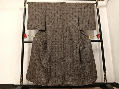 平和屋着物●本場大島紬　龍郷絣　正絹　逸品　AABL1292ph