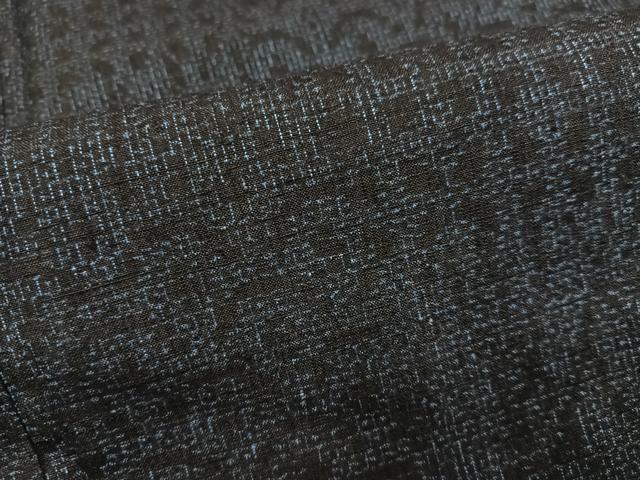 平和屋着物●結城紬　100亀甲　吉祥文　正絹　逸品　AABL1293ph