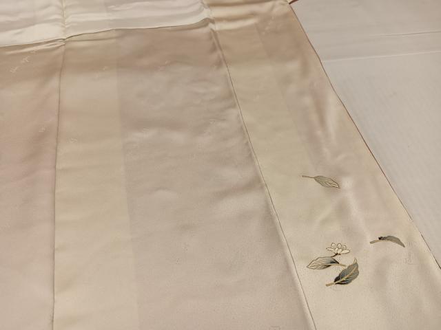 平和屋着物●螺鈿作家　甲斐泰造　訪問着　蔦の葉文　暈し染め　金彩　正絹　逸品　AABL1294ph