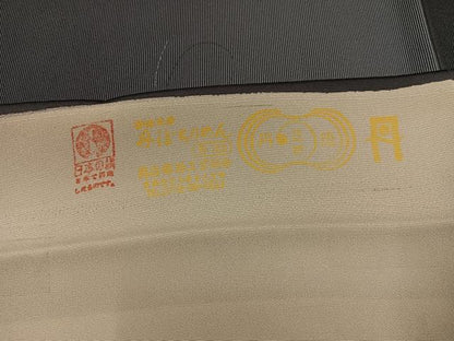 平和屋着物●上質な小紋　流水文　丹後ちりめん　反端付き　正絹　逸品　AABL1299ph