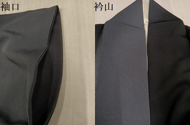 平和屋着物●上質な小紋　流水文　丹後ちりめん　反端付き　正絹　逸品　AABL1299ph